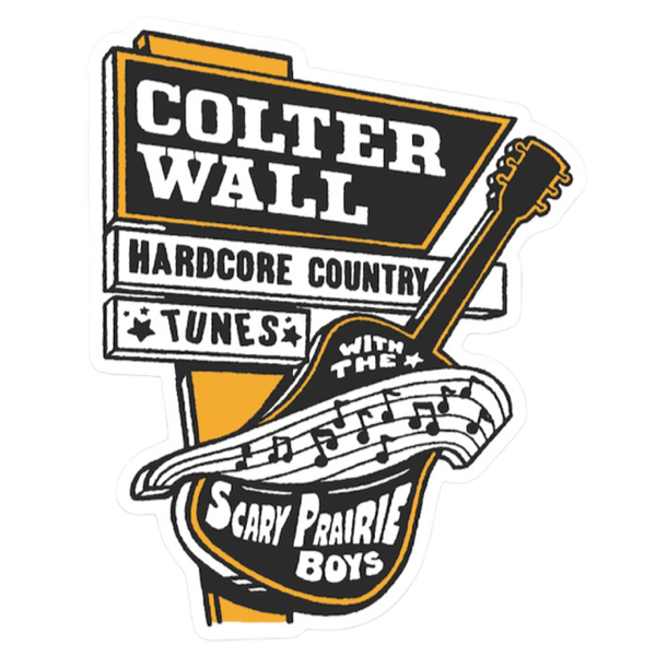 Colter Wall Guitar Sign Sticker