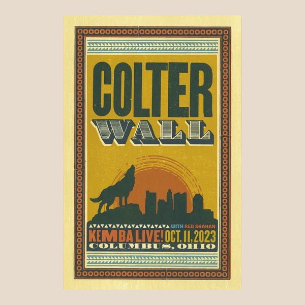 Colter Wall KEMBA Live! Columbus Ohio Show Poster