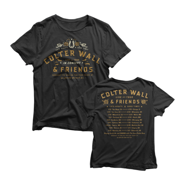 Colter Wall  & Friends In Concert 2025 Tour Shirt
