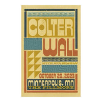 Colter Wall The Fillmore Minneapolis Minnesota Show Poster
