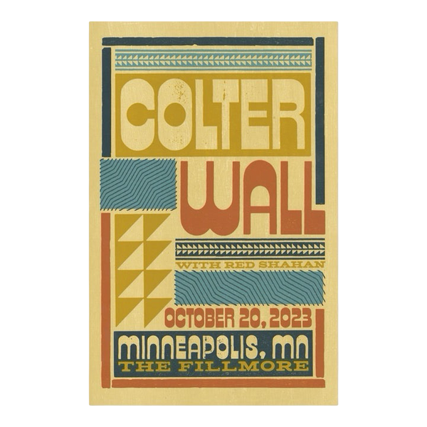Colter Wall The Fillmore Minneapolis Minnesota Show Poster