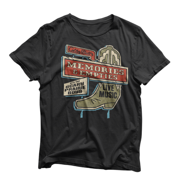 Colter Wall Memories and Empties Boot Sign T-Shirt