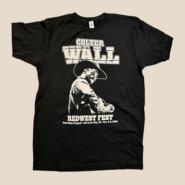 Colter Wall  RedWest Fest Black Shirt