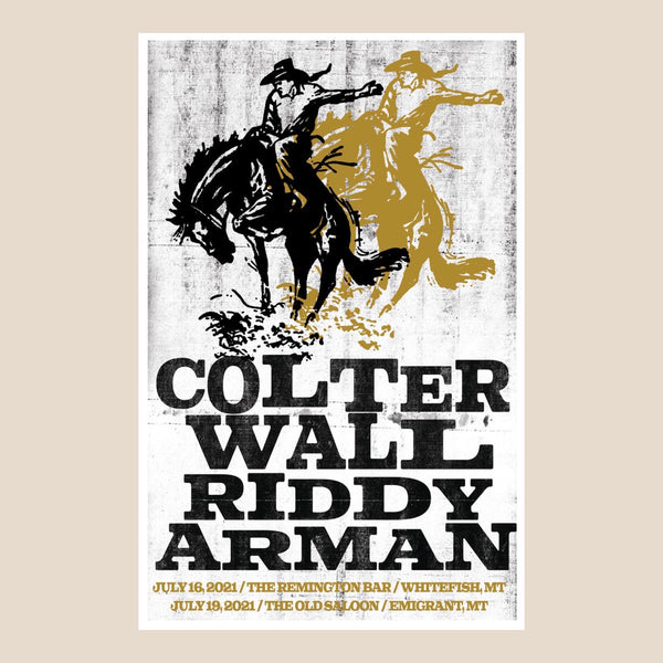 Colter Wall & Riddy Arman Poster